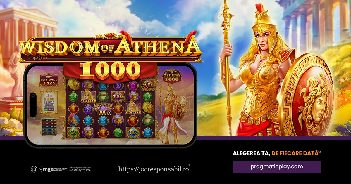 PRAGMATIC PLAY LANSEAZĂ UN NOU  SLOT ONLINE – WISDOM OF ATHENA1000