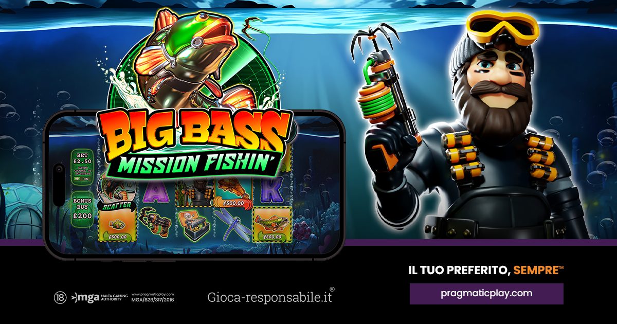 Pragmatic Play si tuffa a caccia di tesori con Big Bass Mission Fishin’